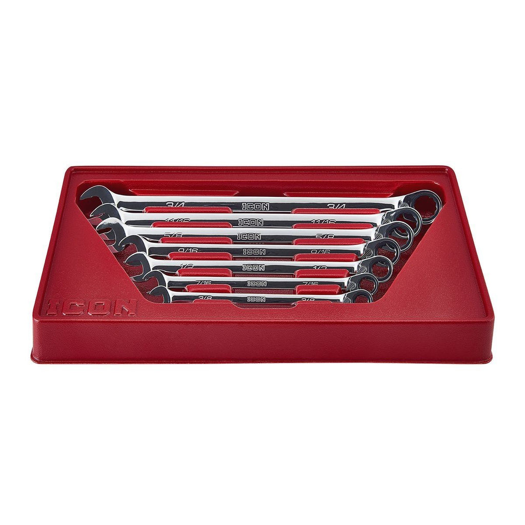 SAE Ratcheting Combination Wrench Set, 7-Piece L78481