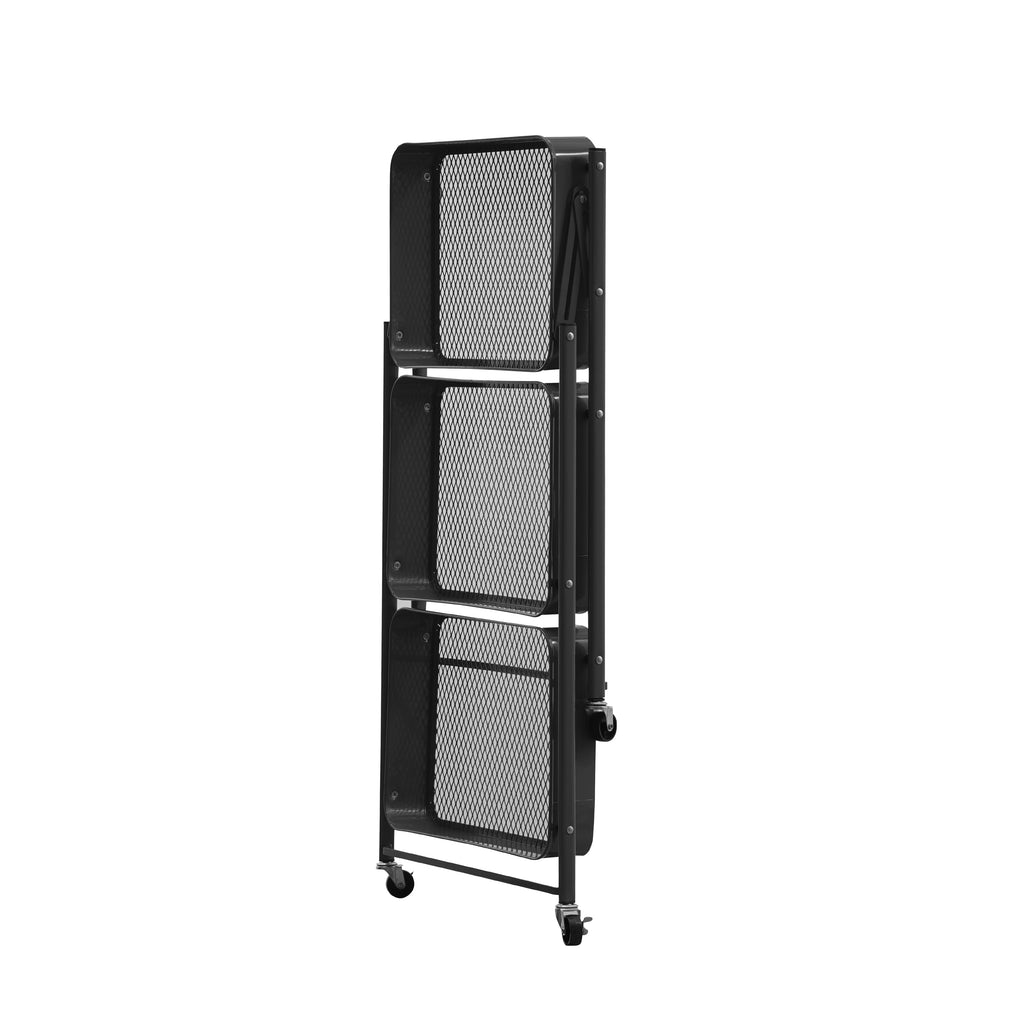 3 Tier Rolling Utility Storage Cart with Wheels, Black P715