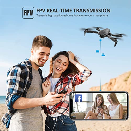 Black 1080P HD FPV Camera Drone with 2 Batteries U902488