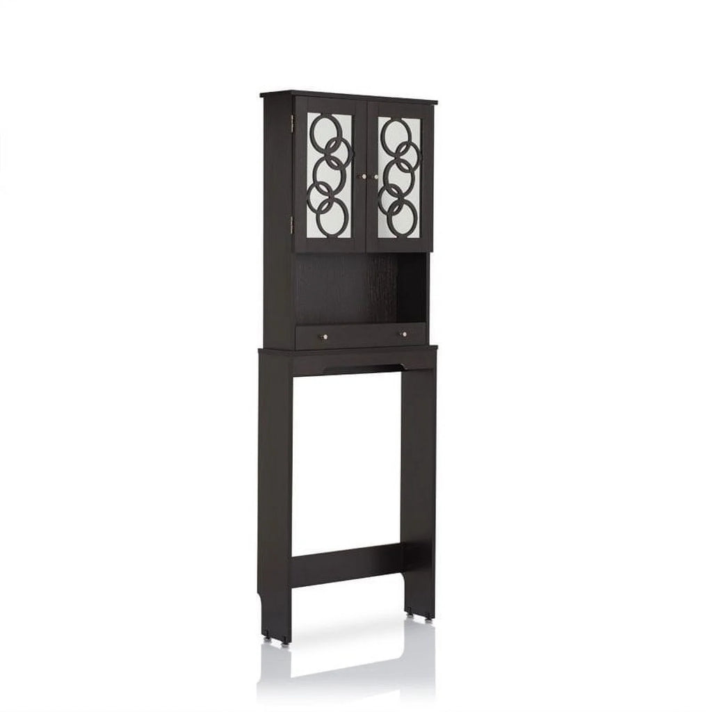 Cappuccino Wood Bathroom Space Saving Cabinet R3332