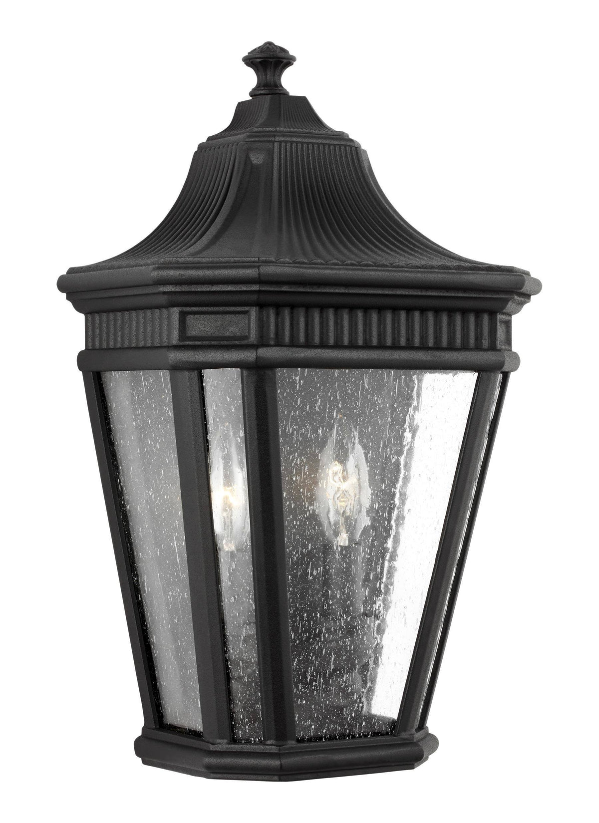Black 2-Light Outdoor Wall Lantern K6168