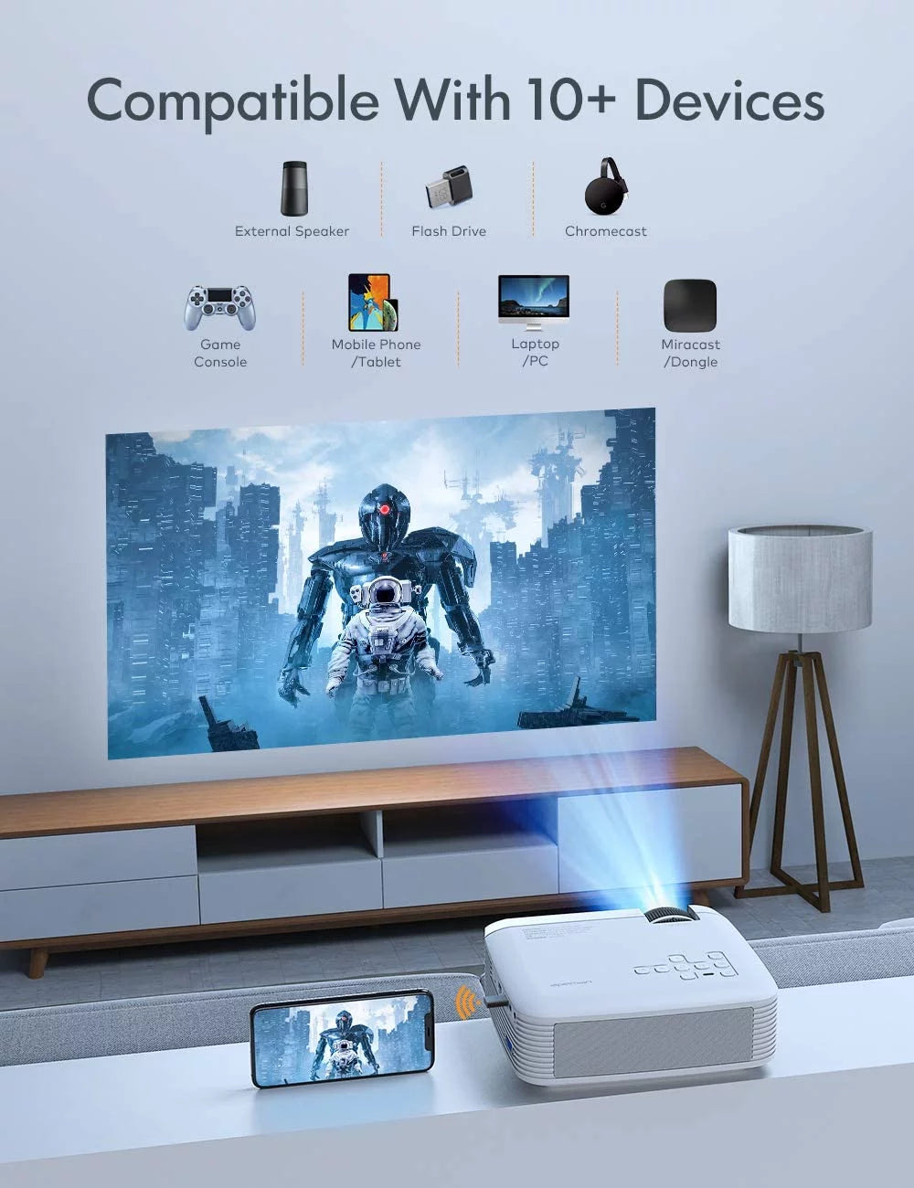 Mini Projector 1080P Supported M1113