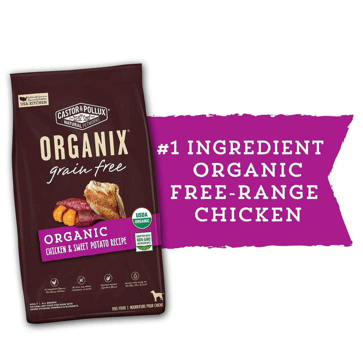 Organic Chicken Recipe Dry Dog Food W496245