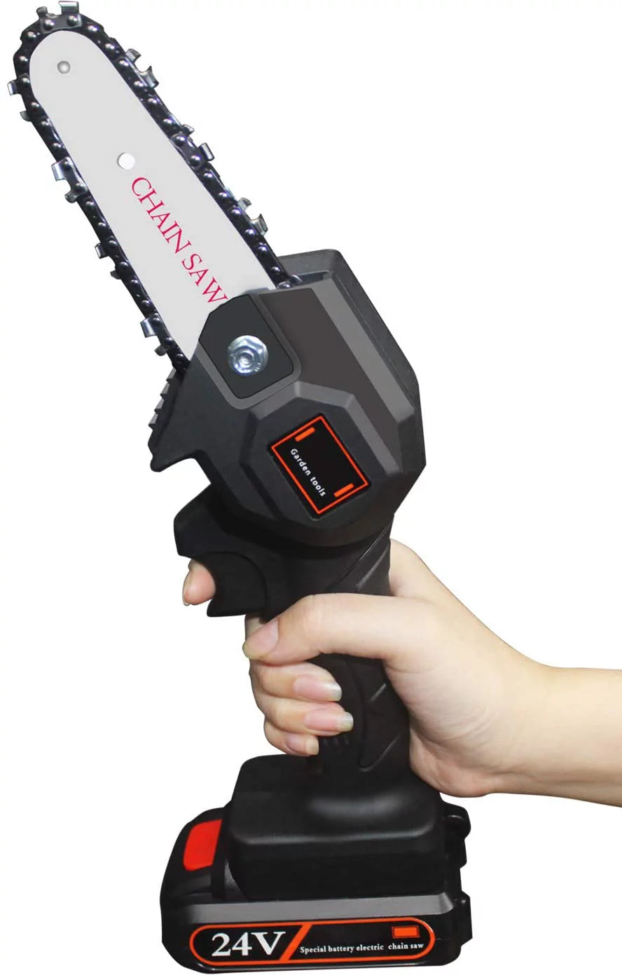 4-Inch Cordless Electric Mini Chainsaw with 2 Batteries Z4775