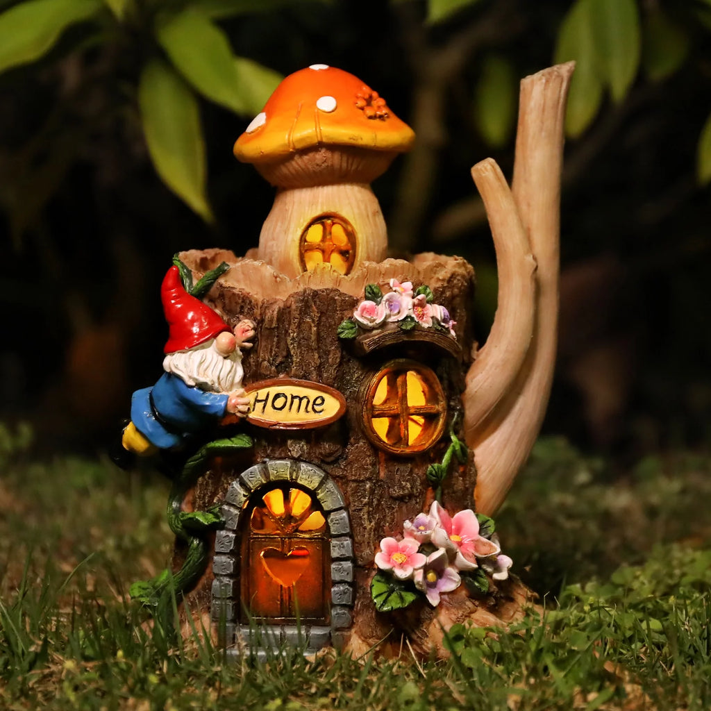 Garden Gnome Statue with LED Light I1492