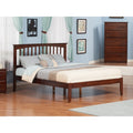 King Platform Bed with Open Foot Board in Walnut E6967