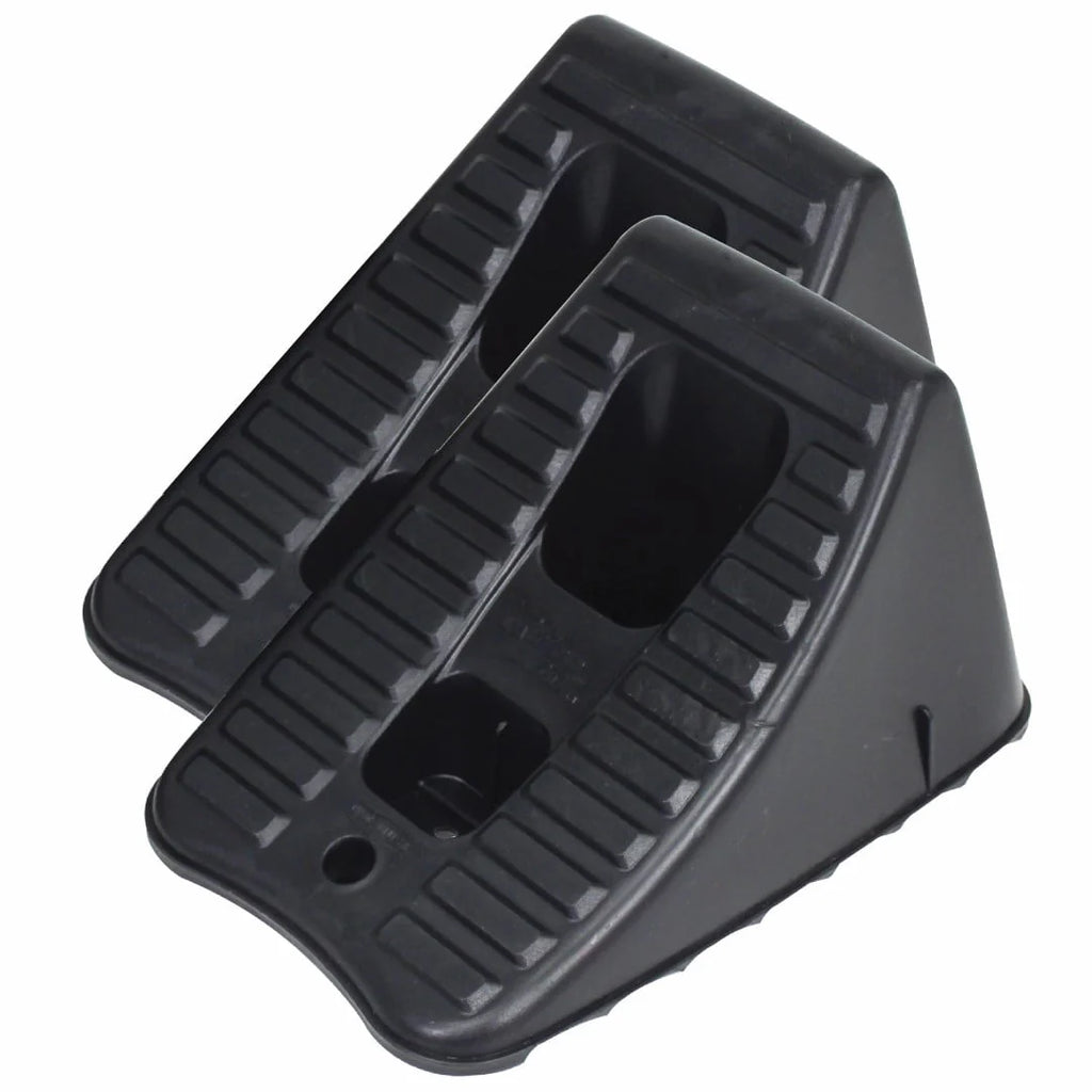 Black Resin Wheel Chocks, 2 Pieces Z498