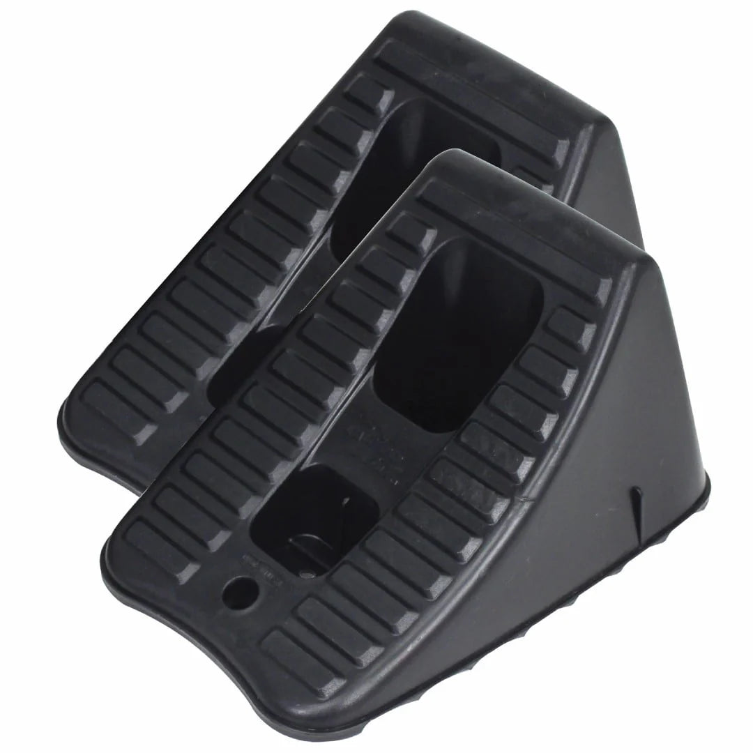 Black Resin Wheel Chocks, 2 Pieces Z498