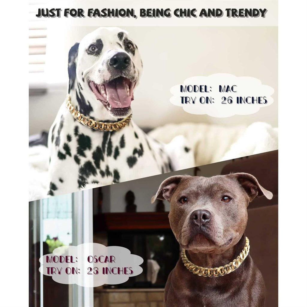 Gold Chain Cuban Link Dog Collar E111508