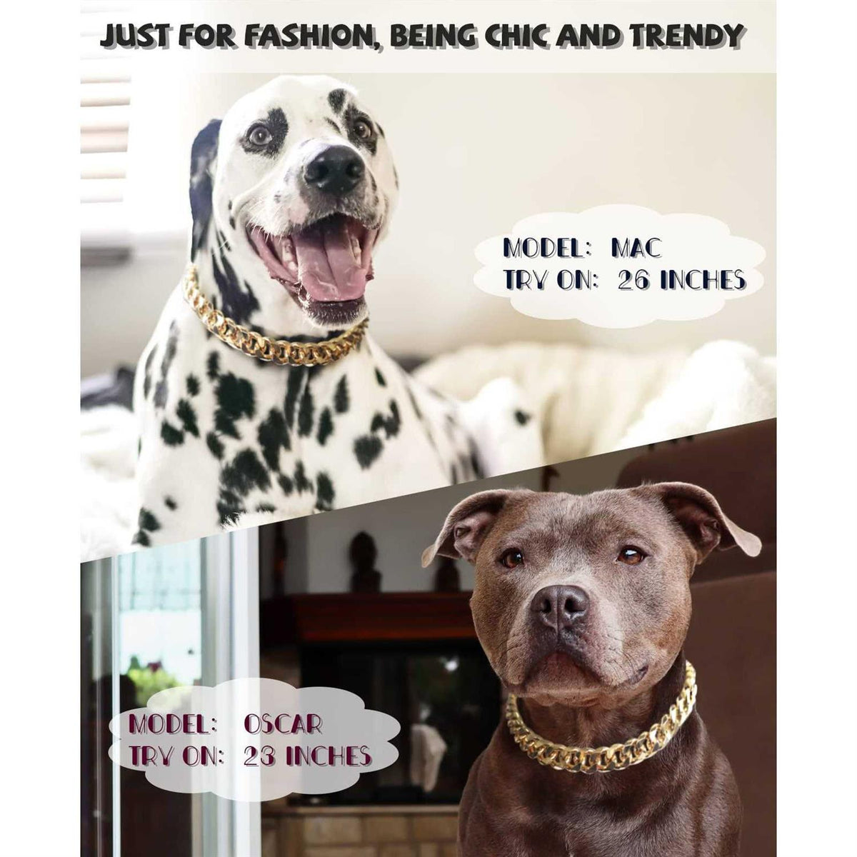 Gold Chain Cuban Link Dog Collar E111508