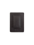 Black Leather Magnetic Money Clip Wallet T3672