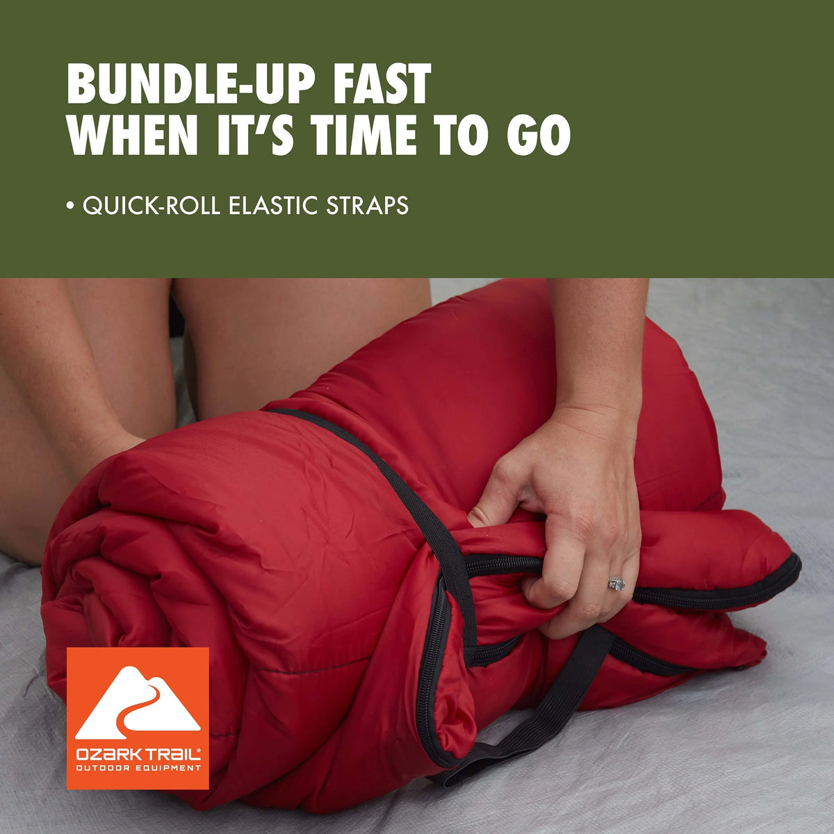 50-Degree Warm Weather Rectangular Sleeping Bag, Red, 33x75 B616724