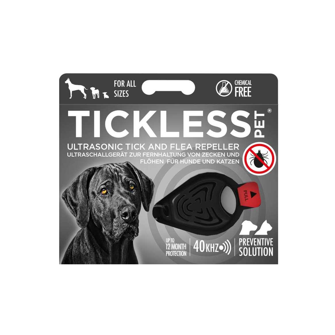 Ultrasonic Tick and Flea Repeller Black Z57169
