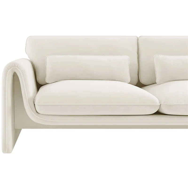 Cream Velvet Loveseat K2468