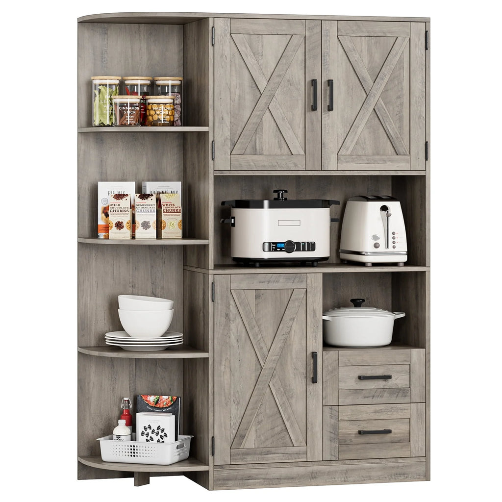 Large Kitchen Pantry Buffet with Adjustable Shelves R1091