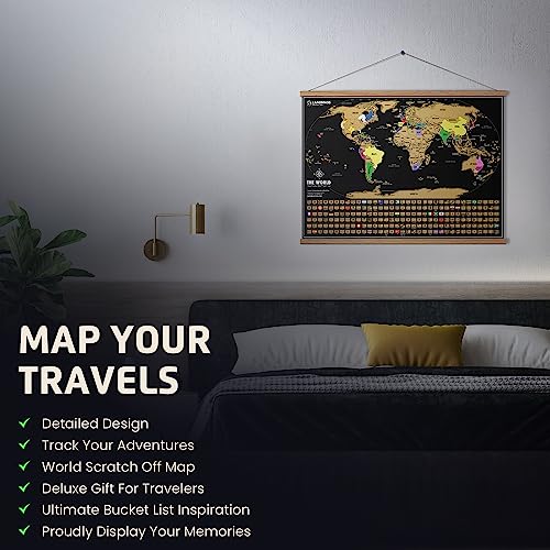 Scratch Off World Map Poster 17x24 Inches S360