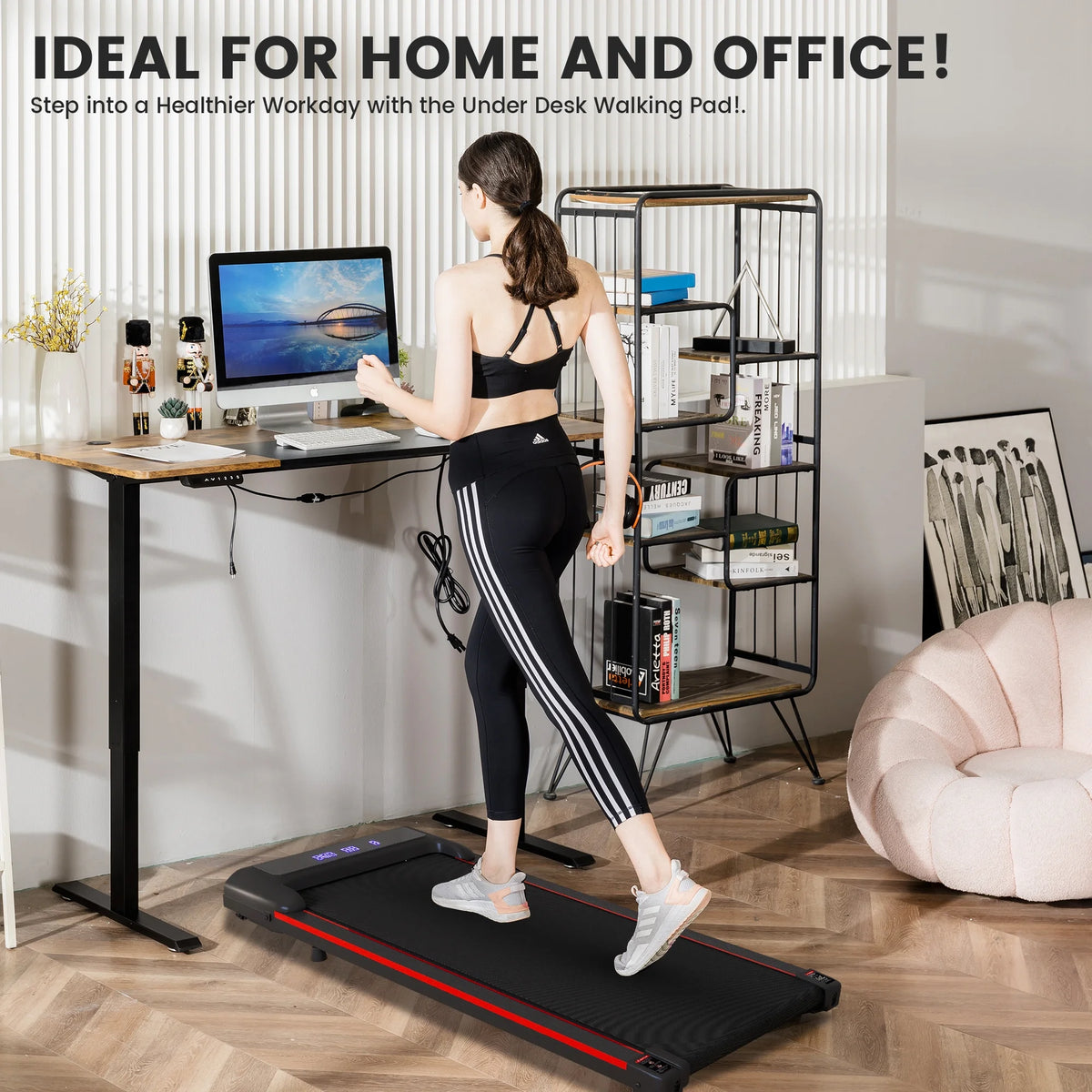 2.5HP Portable Electric Walking Pad Treadmill J54672