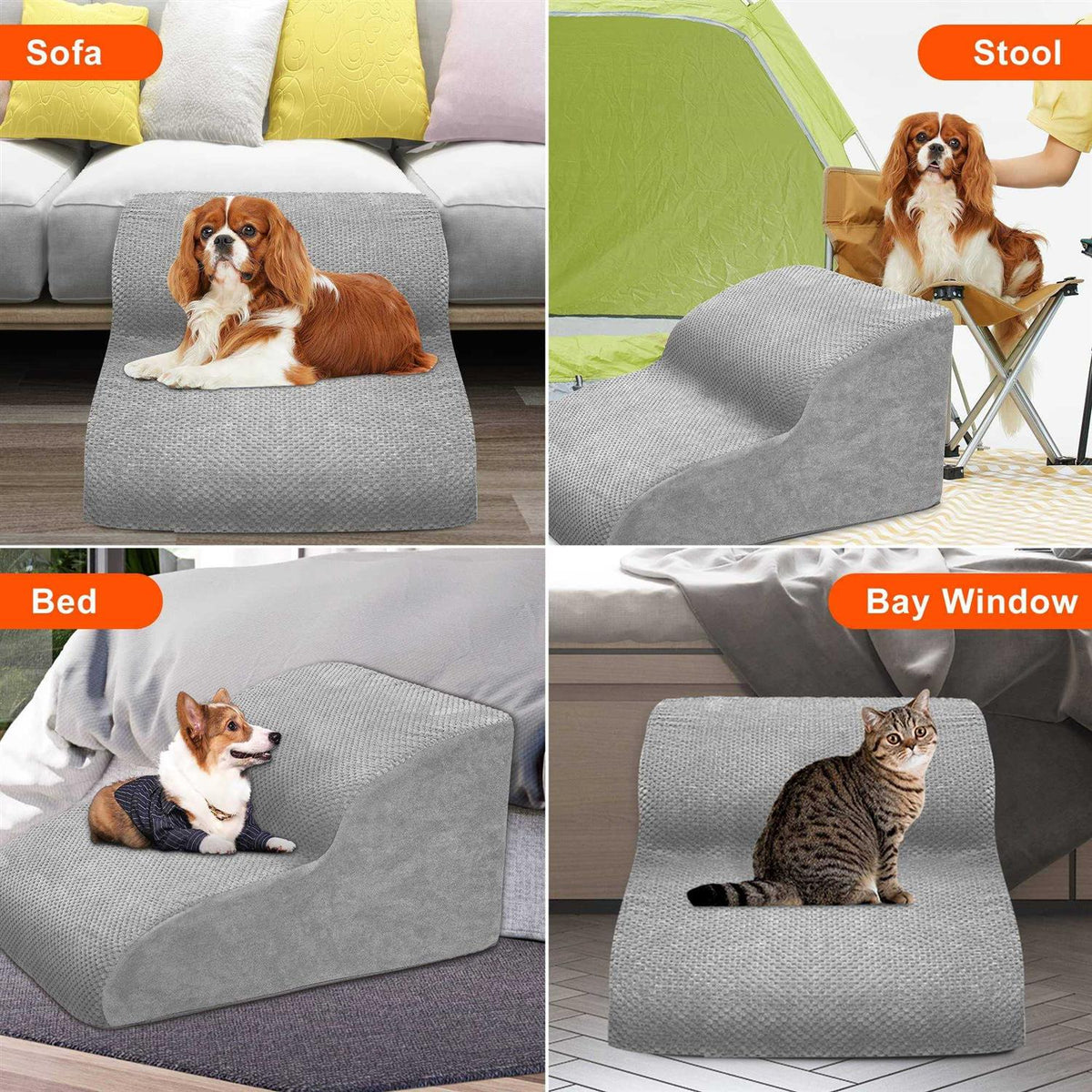 High Density Foam Non-Slip Dog Stairs Z131
