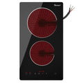 2 Burner Electric Cooktop, 12 Inch Ceramic Cooktop, 3000W R595824