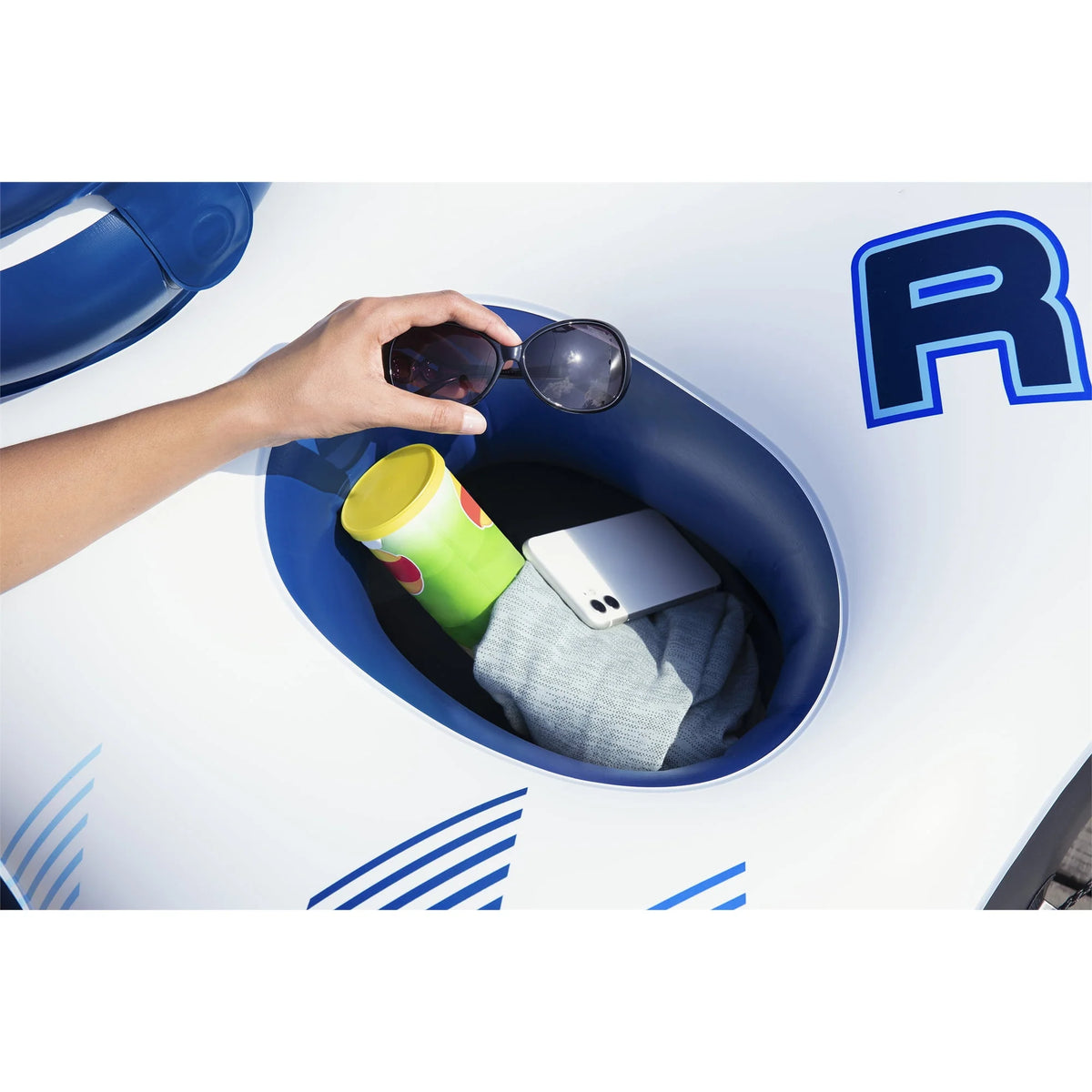 Blue Inflatable Double River Tube Q772