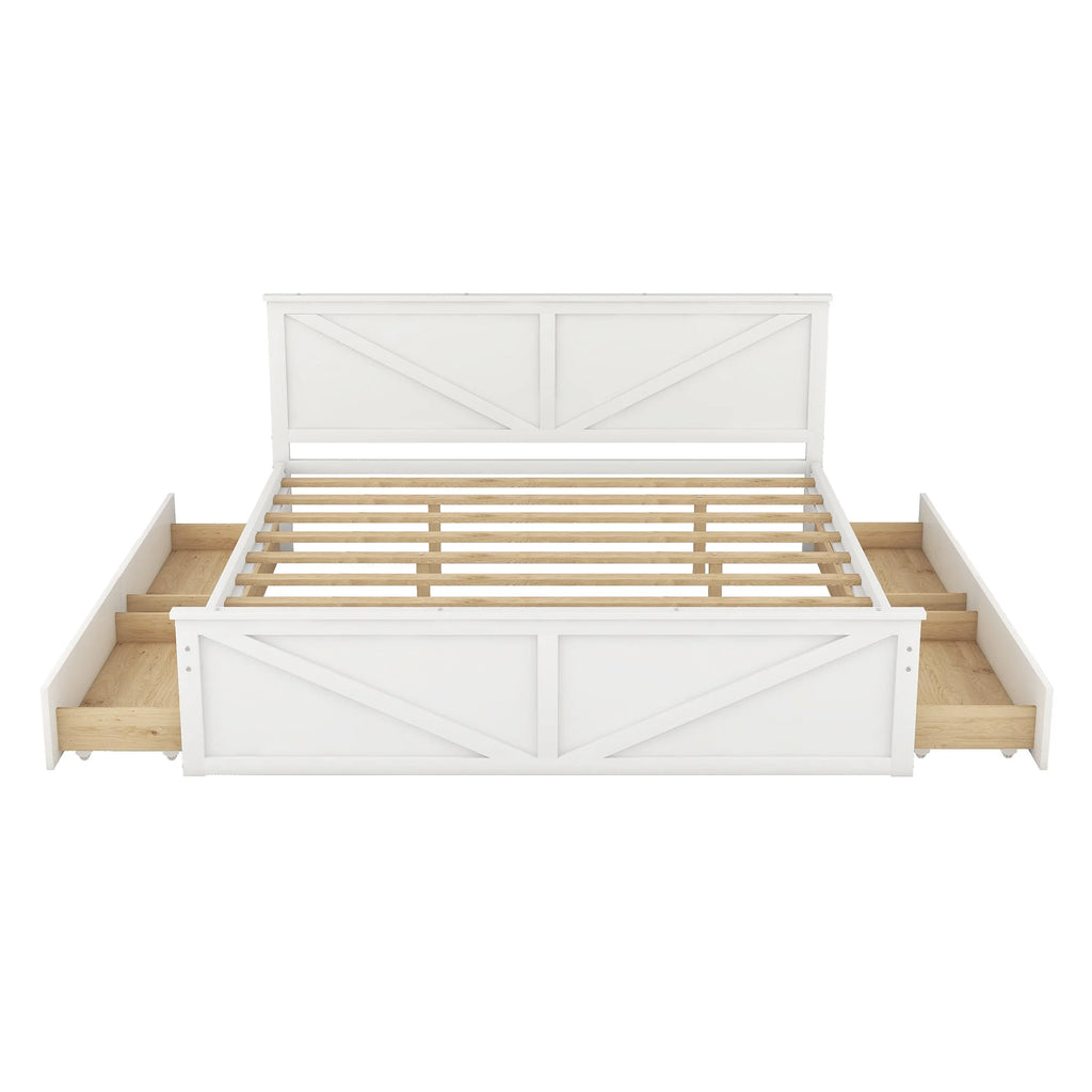 Wooden Platform Bed A51809