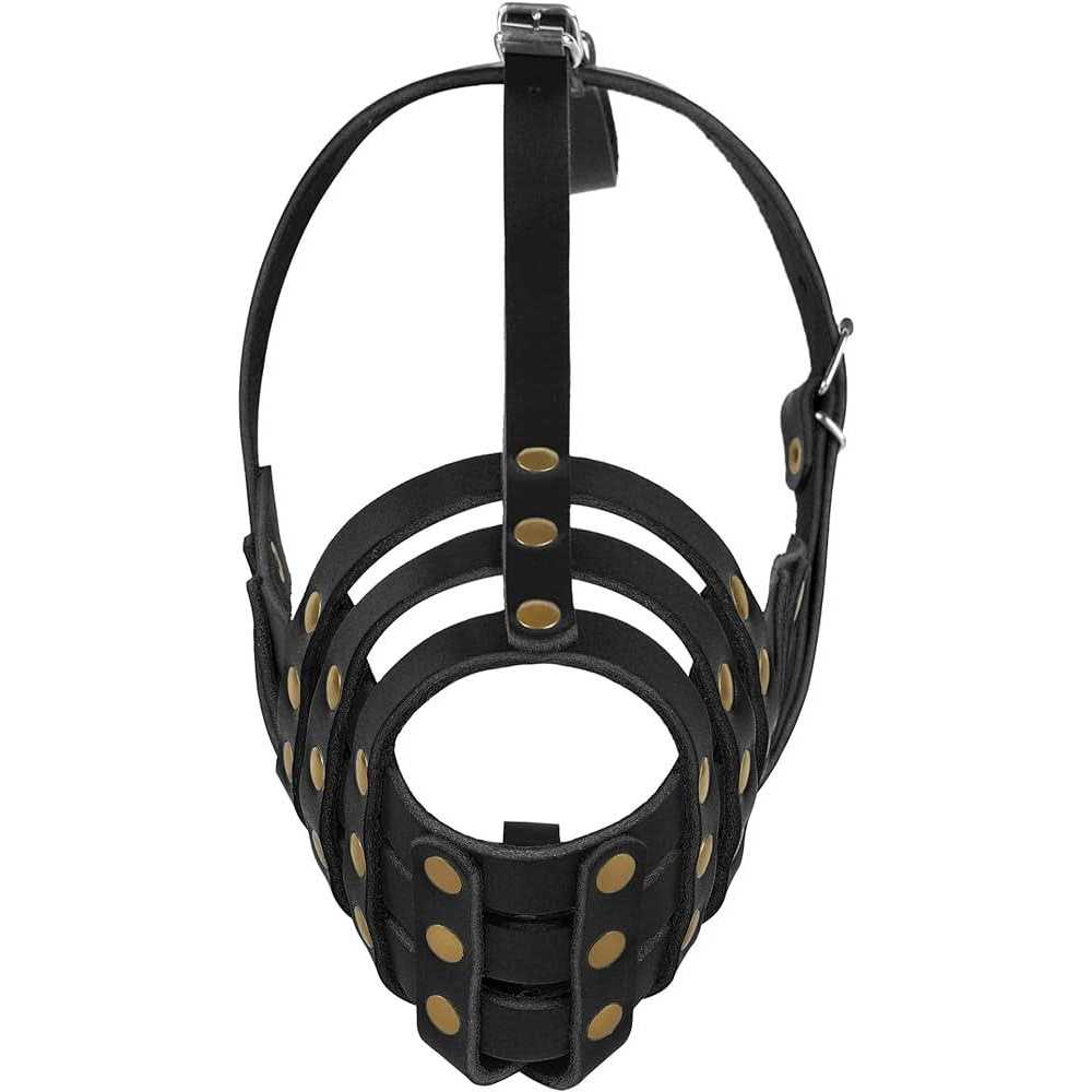 Leather Dog Muzzle Adjustable Breathable Medium Large Breeds I397
