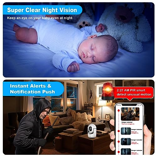 2K Pan/Tilt WiFi Indoor Security Camera 2 Pack R273