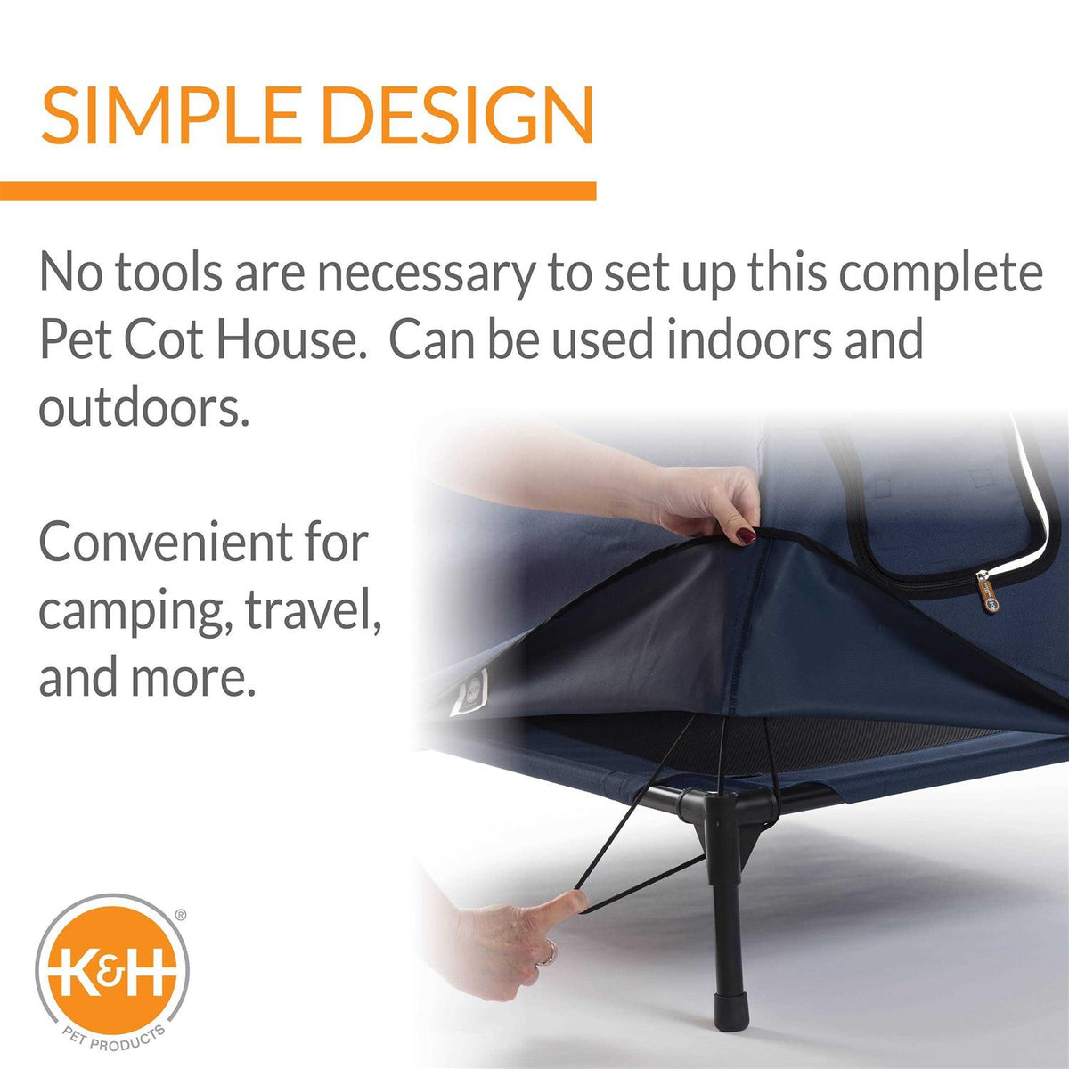Navy Pet Cot Z320