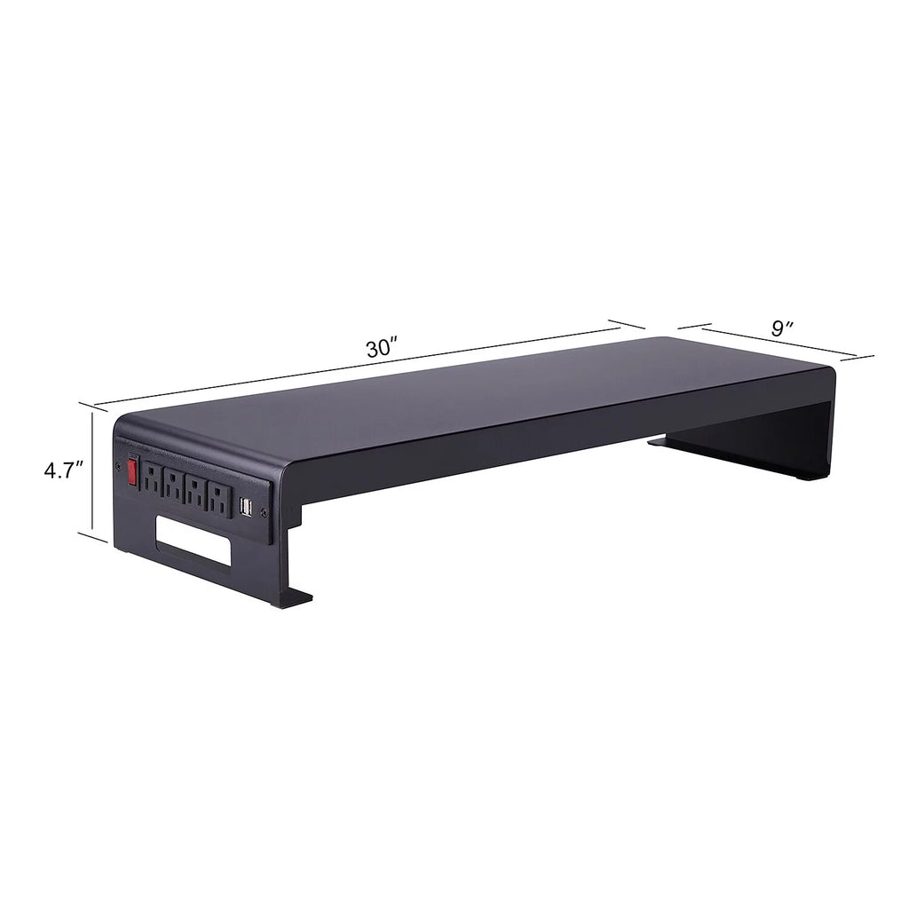 46" Adjustable Standing Desk Converter with Monitor Stand White O796