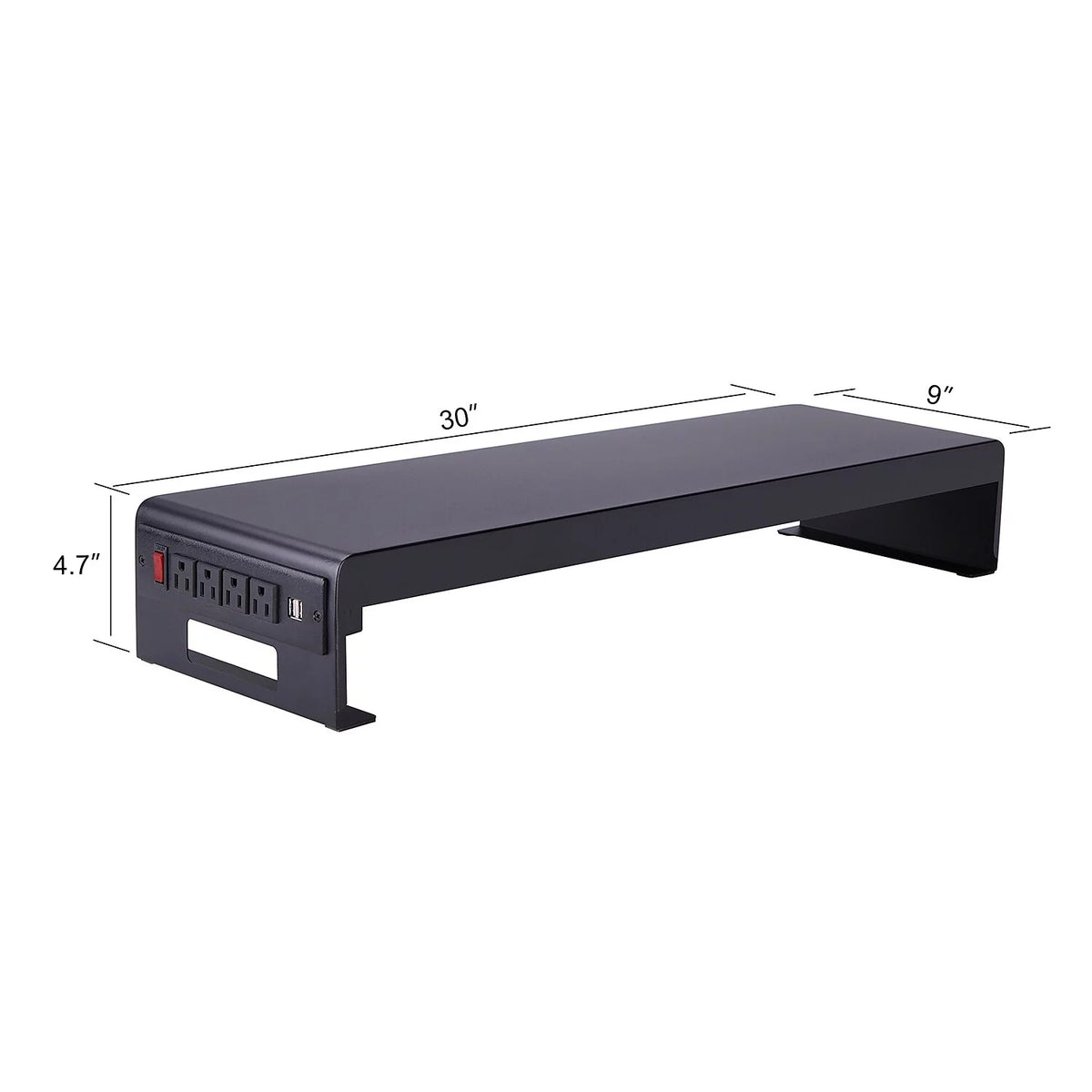 46" Adjustable Standing Desk Converter with Monitor Stand White O796