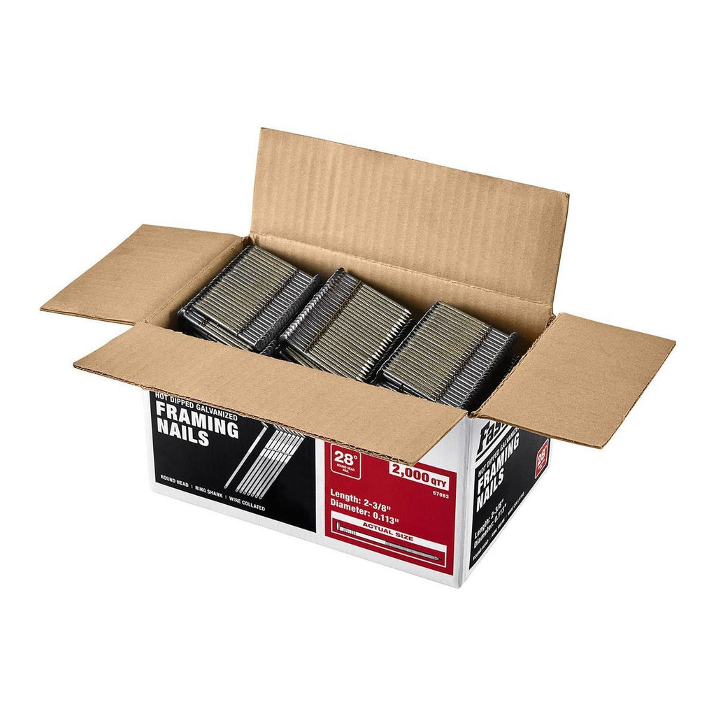 Galvanized Ring Shank Framing Nails 2000 Pack V2634