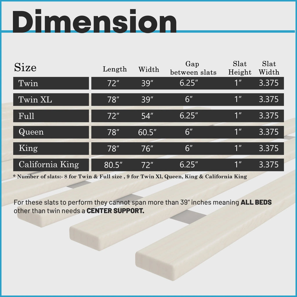 1-Inch Extra Heavy Duty Wooden Bunkie Board, Queen, Beige Z2052