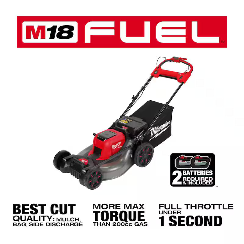 Brushless Cordless 21 in. Self-Propelled Lawn Mower with String Trimmer B29094