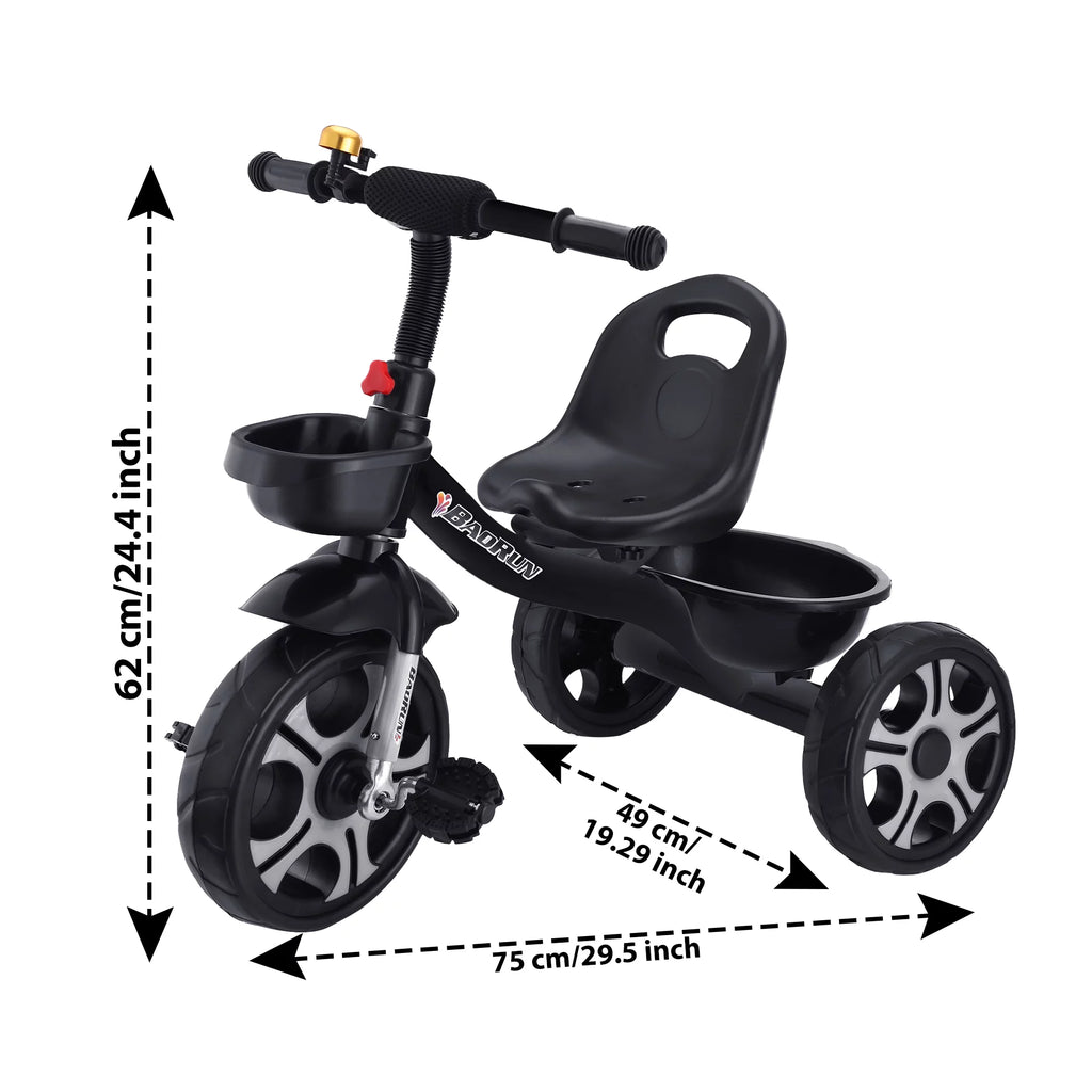Kids Balance Bike with Storage Basket and Bell W46167