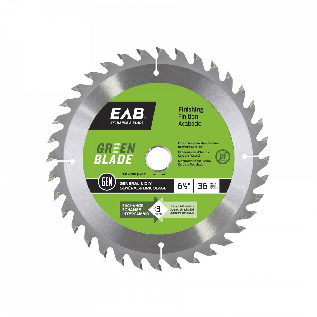 6.5 in. 36 Tooth Circular Saw Blade Pack of 10 R803