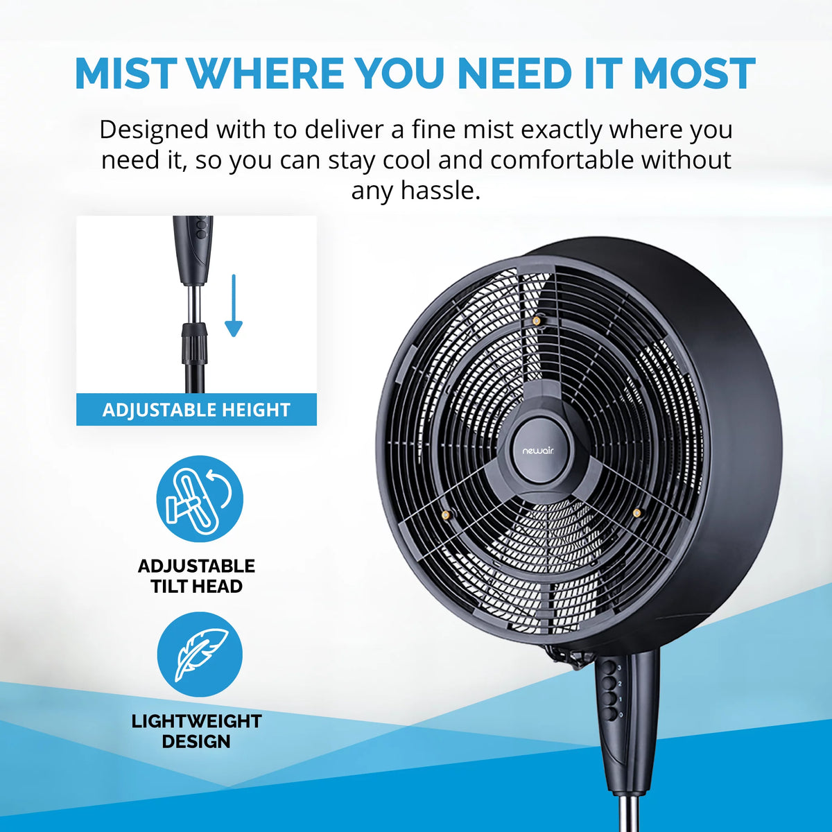 Outdoor Misting Fan & Pedestal Fan A22609
