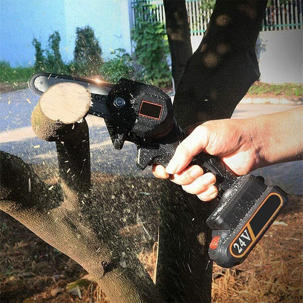 4-Inch Cordless Electric Mini Chainsaw with 2 Batteries Z4775