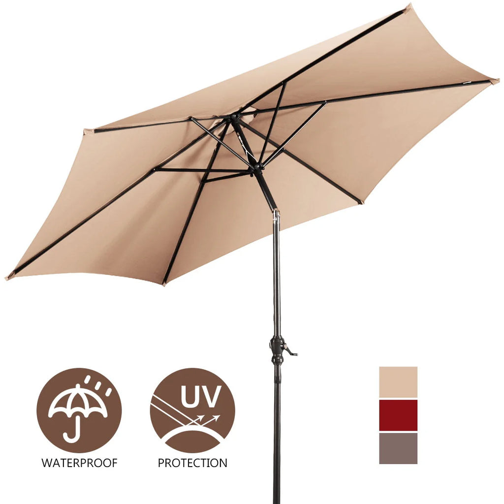 10FT Steel Tilt Patio Umbrella G1485