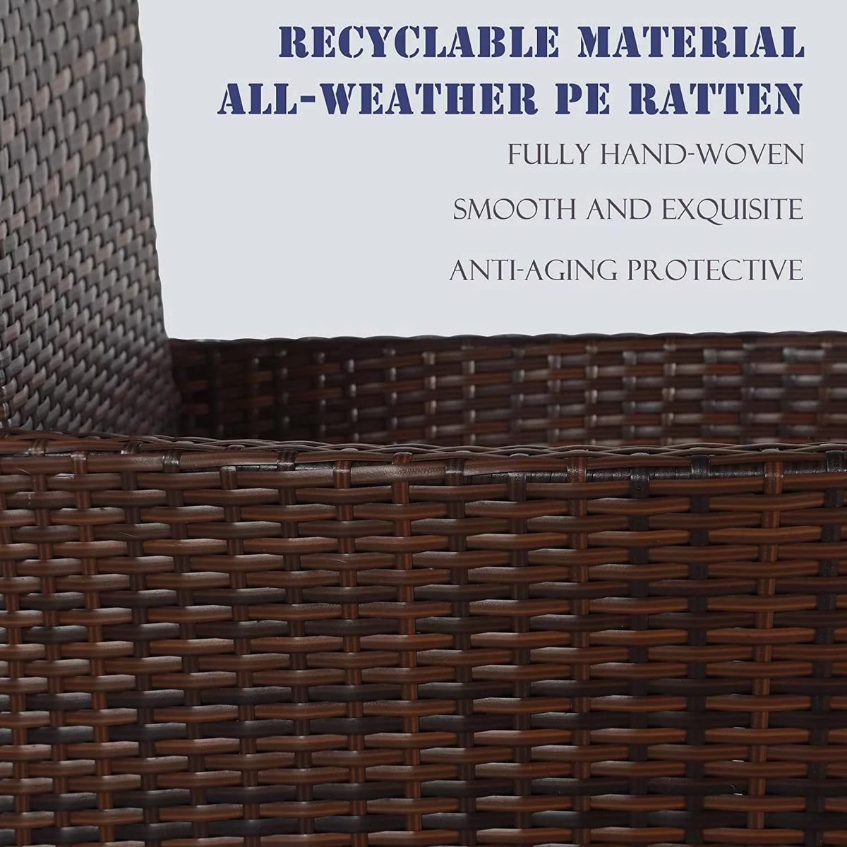 5-Piece Wicker Patio Dining Table Chair Set E249