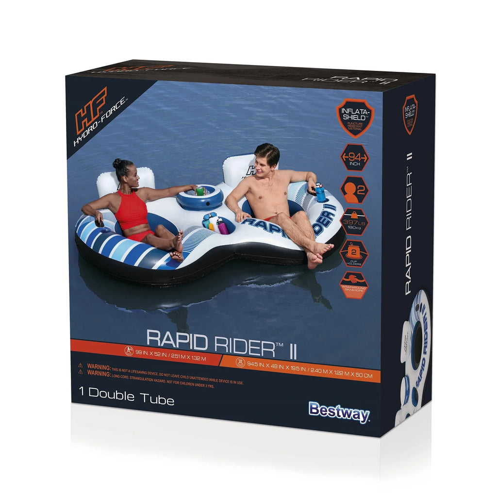 Blue Inflatable Double River Tube Q772