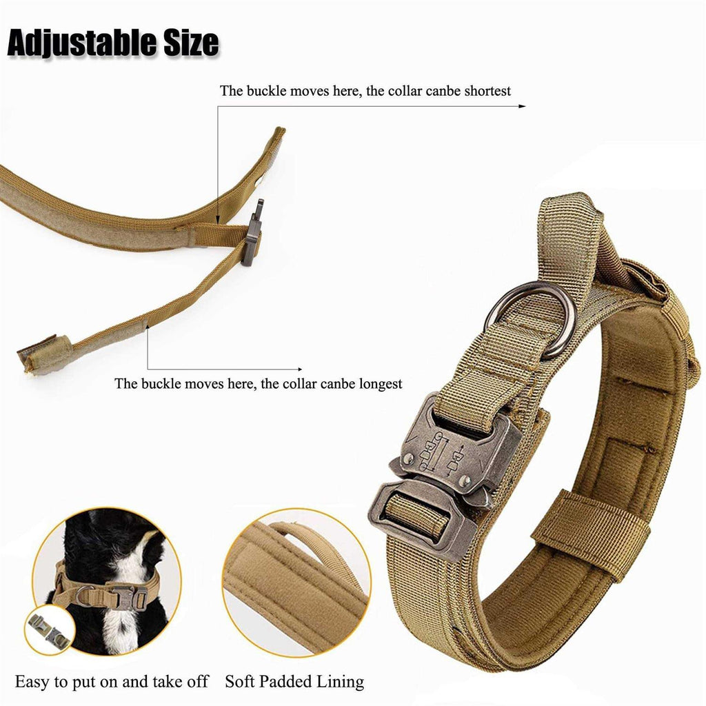 Adjustable Nylon Tactical Dog Collar with Control Handle H95166