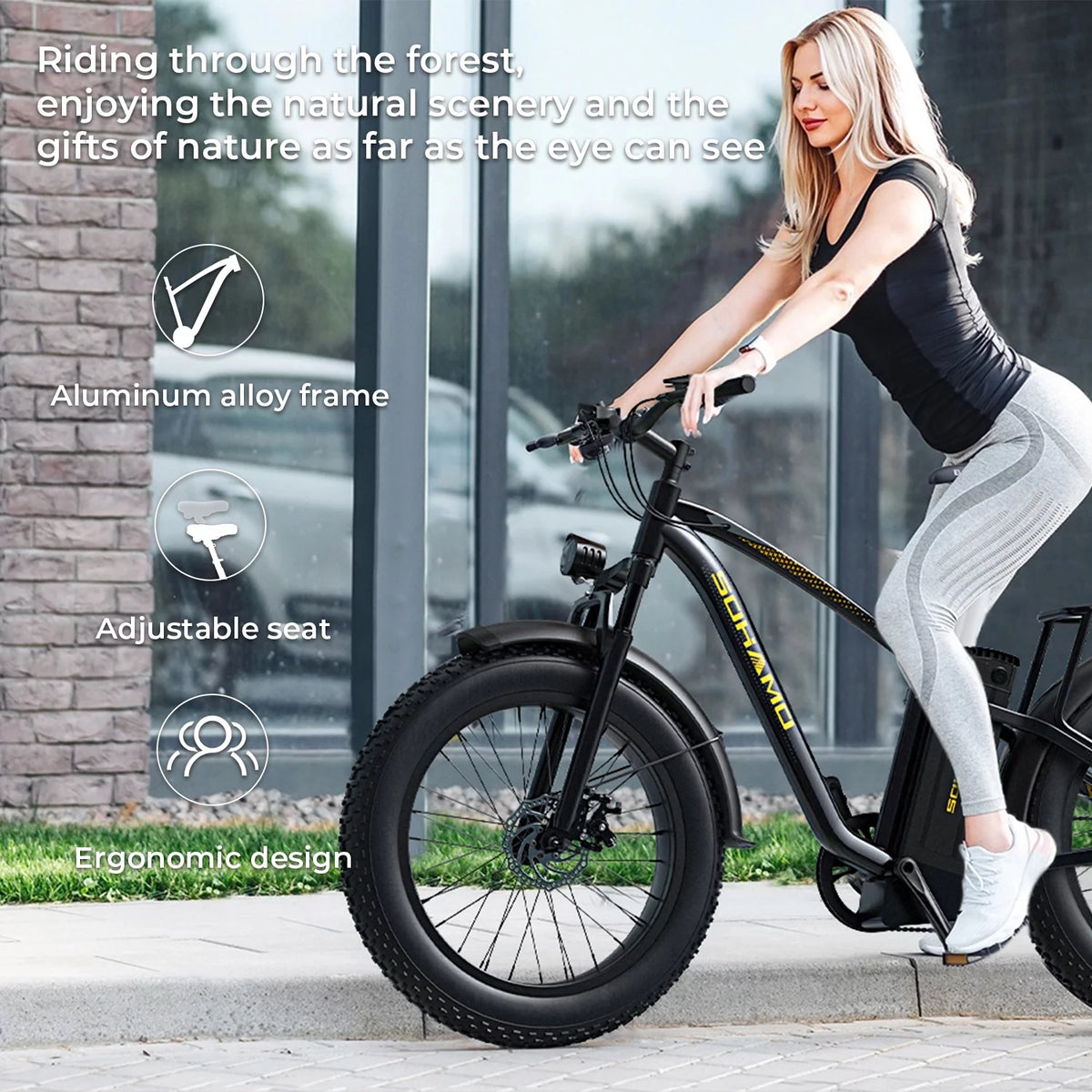 750W 48V 15Ah Fat Tire Electric Mountain Bike A31393